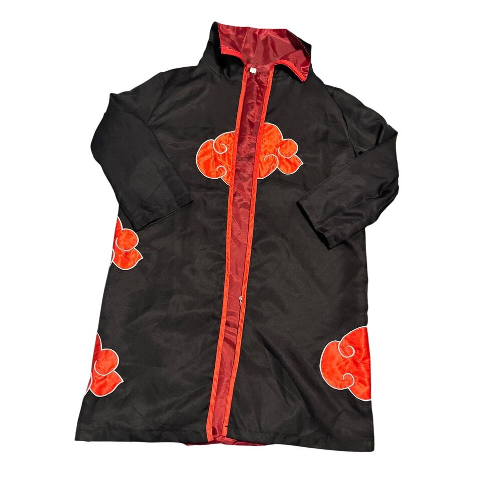 Naruto Shippuden Akatsuki Cloak Cosplay Costume Halloween Red Clouds Size Medium